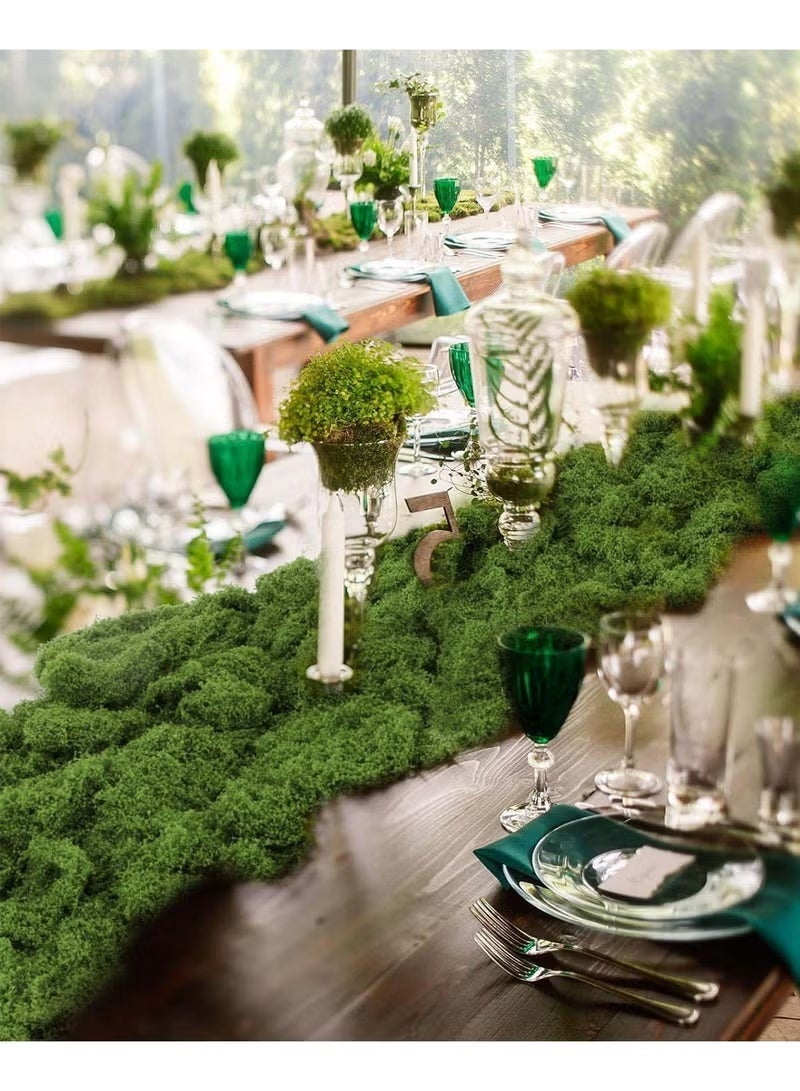 100g Moss Grass Perfectly Simulates Artificial Moss Fake Green Grass for Centerpieces Home Kitchen Garden Decor Preserved Forest Moss - Image 4